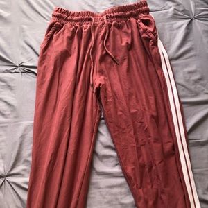 Pink stripped joggers